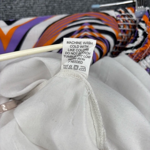 Truth 70’s Orange & Purple Ruffle Flare Colorful Funky Pants Hippie Womens M - Picture 6 of 16